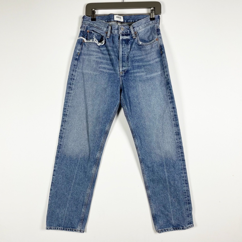 Agolde Women's 90's Straight Leg Regenerative Cotton Denim Jeans 27